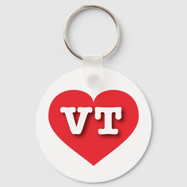 I love Vermont - VT red heart Keychain (Front)