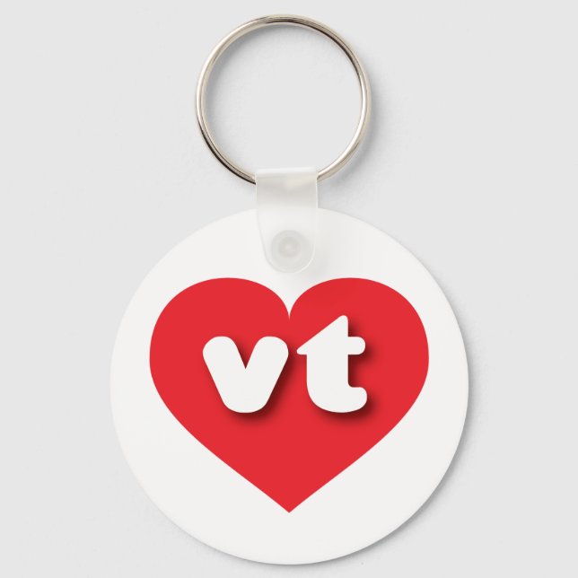 I love Vermont - vt red heart Keychain (Front)