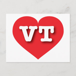 I love Vermont - VT red heart Postcard
