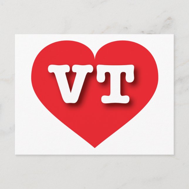 I love Vermont - VT red heart Postcard (Front)