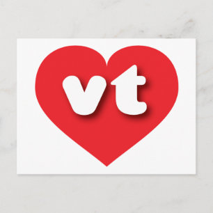 I love Vermont - vt red heart Postcard