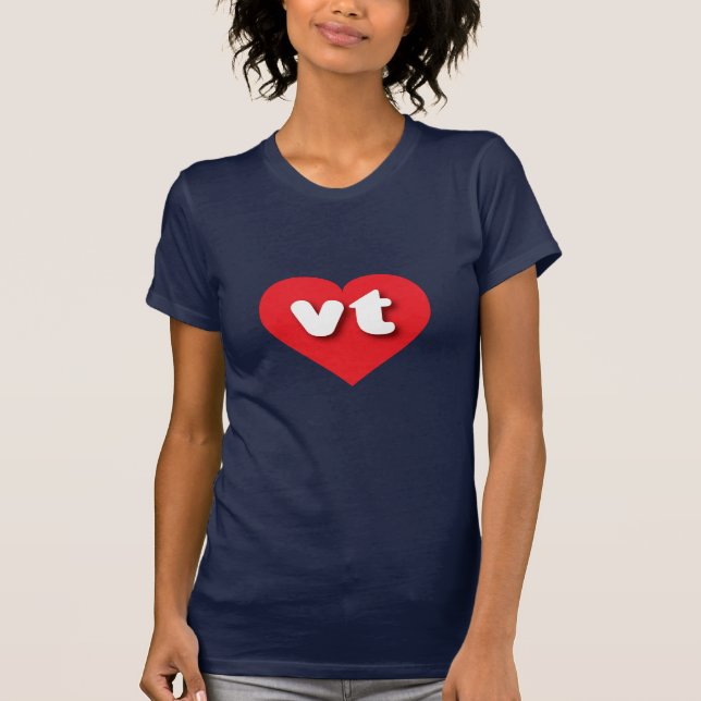 I love Vermont - vt red heart T-Shirt (Front)