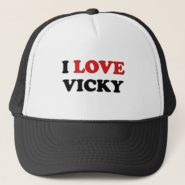 I Love Vicky Trucker Hat (Front)