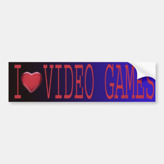 I LOVE VIDEO GAMES BUMPER STICKER