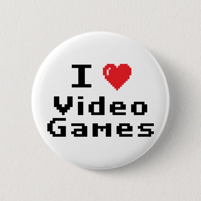 I Love Video Games Button (Front)
