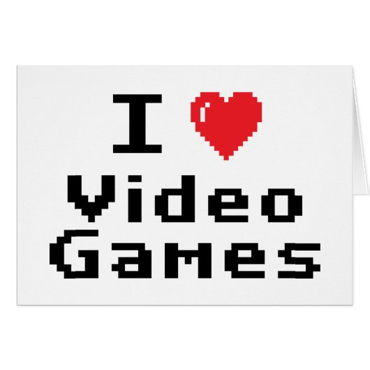 I Love Video Games Cards (Front Horizontal)