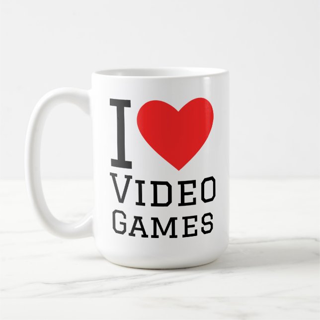 I love video games coffee mug (Left)