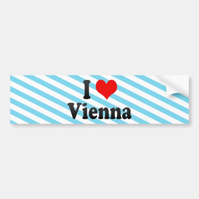 I Love Vienna, Austria Bumper Sticker (Front)