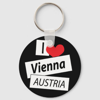 I Love Vienna Austria Keychain