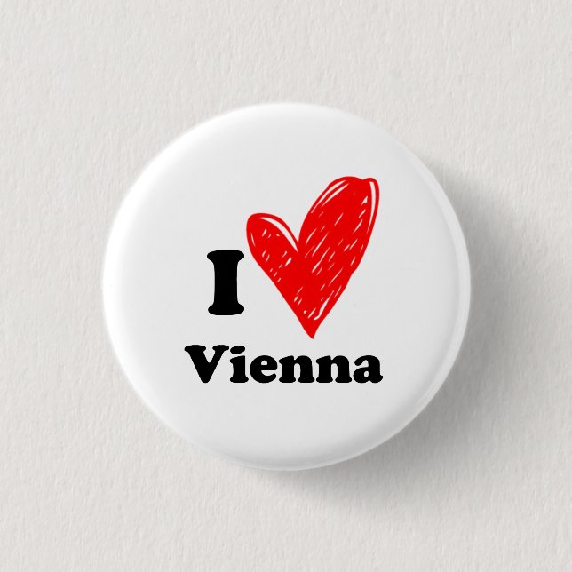 I Love Vienna Button (Front)