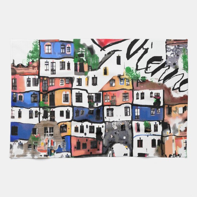 I love Vienna Kitchen Towel (Horizontal)