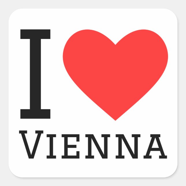 I love vienna square sticker (Front)