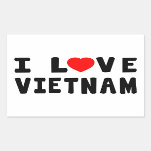 I Love Vietnam Rectangular Sticker