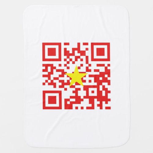 I Love Vietnam Ti Yu Viát Nam Flag QR Code Baby Blanket