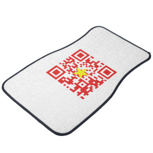 I Love Vietnam (Tôi Yêu Việt Nam) Flag QR Code Car Floor Mat