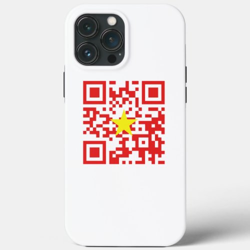 I Love Vietnam Ti Yu Viát Nam Flag QR Code iPhone 13 Pro Max Case