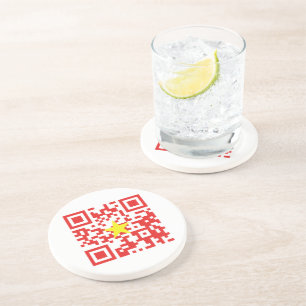 I Love Vietnam (Tôi Yêu Việt Nam) Flag QR Code Coaster