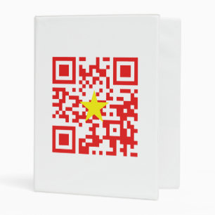 I Love Vietnam (Tôi Yêu Việt Nam) Flag QR Code Mini Binder