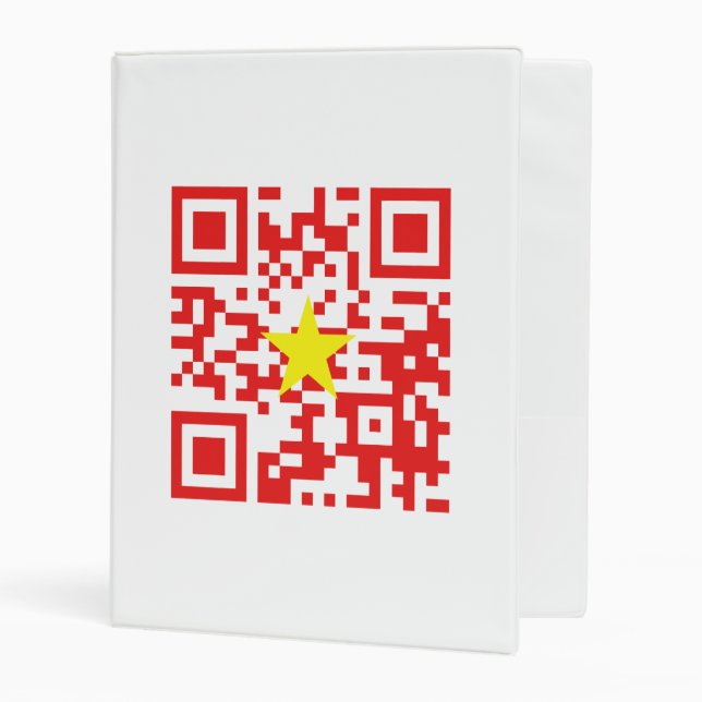 I Love Vietnam (Tôi Yêu Việt Nam) Flag QR Code Mini Binder (Front/Inside)