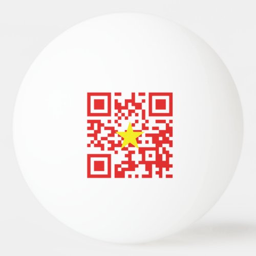 I Love Vietnam Ti Yu Việt Nam Flag QR Code Ping Pong Ball