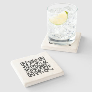 I Love Vietnam (Tôi Yêu Việt Nam) Flag QR Code Stone Coaster