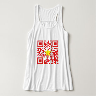 I Love Vietnam (Tôi Yêu Việt Nam) Flag QR Code Tank Top