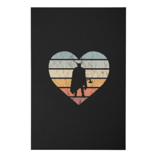 I Love Viking Warrior With Axe Faux Canvas Print
