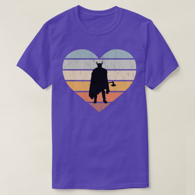 I Love Viking Warrior With Axe T-Shirt (Design Front)