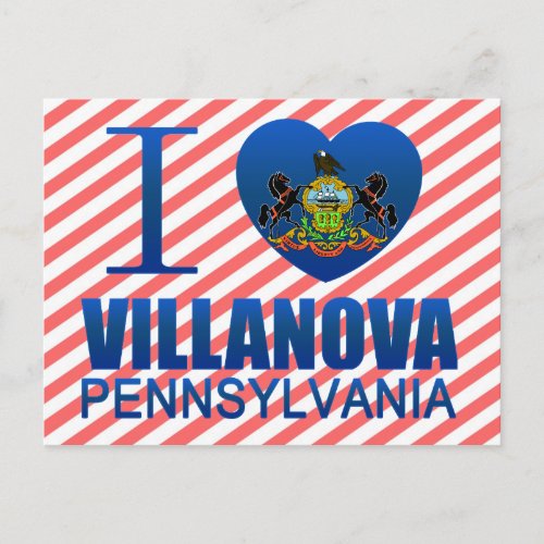 I Love Villanova PA Postcard
