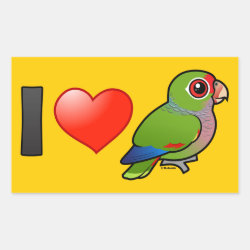 I Love Vinaceous Amazons Rectangle Sticker