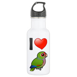 I Love Vinaceous Amazons Water Bottle (24 oz)