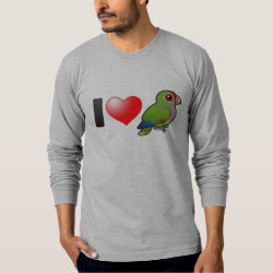 I Love Vinaceous Amazons Men's American Apparel Fine Jersey Long Sleeve T-Shirt