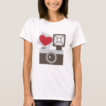 I Love Vintage Camera T-Shirt