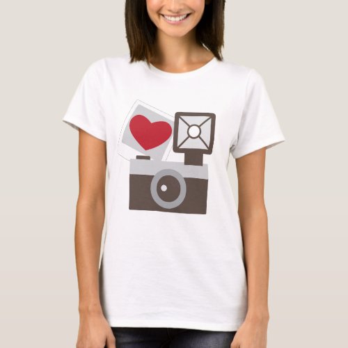 I Love Vintage Camera T_Shirt