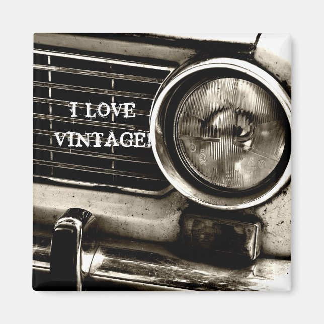 I Love Vintage Magnet (Front)