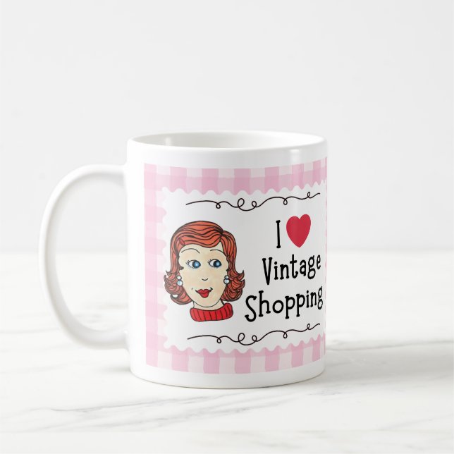 I Love Vintage Shopping Mug (Left)