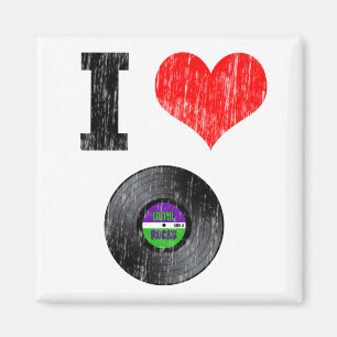 I Love Vinyl Records Magnet