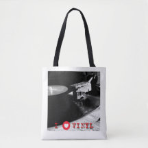 I Love Vinyl tote bag