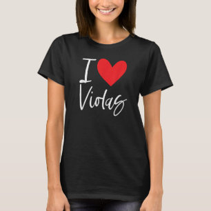 I Love Violas Flowers Seasons Violet Purple Seeds  T-Shirt