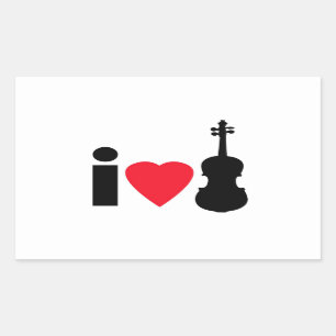 I Love Violin Sticker