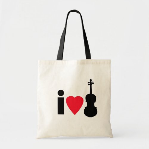 I Love Violin Tote Bag