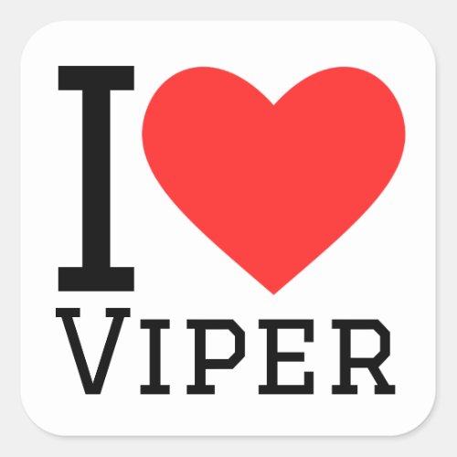 I love viper  square sticker