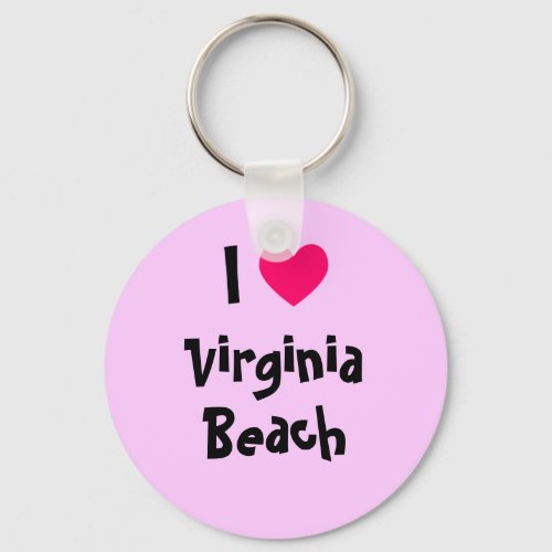 I Love Virginia Beach Keychain
