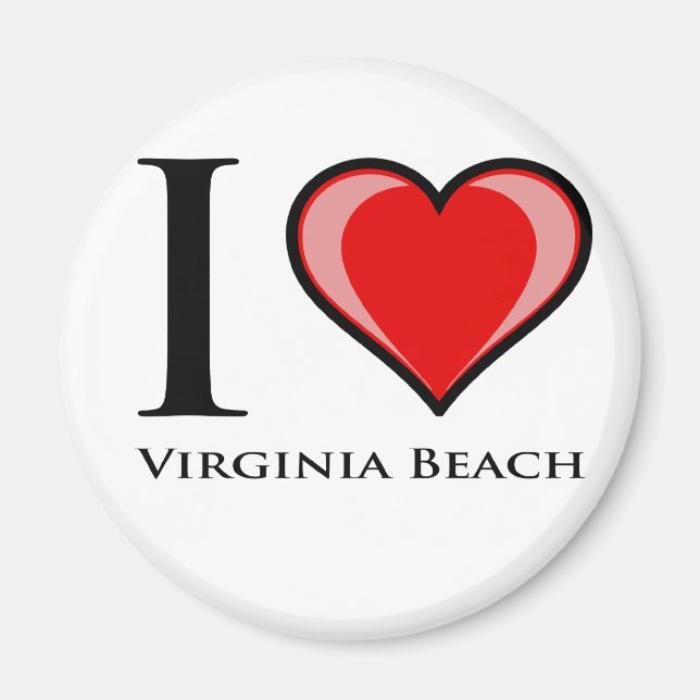 I Love Virginia Beach Magnet (Front)