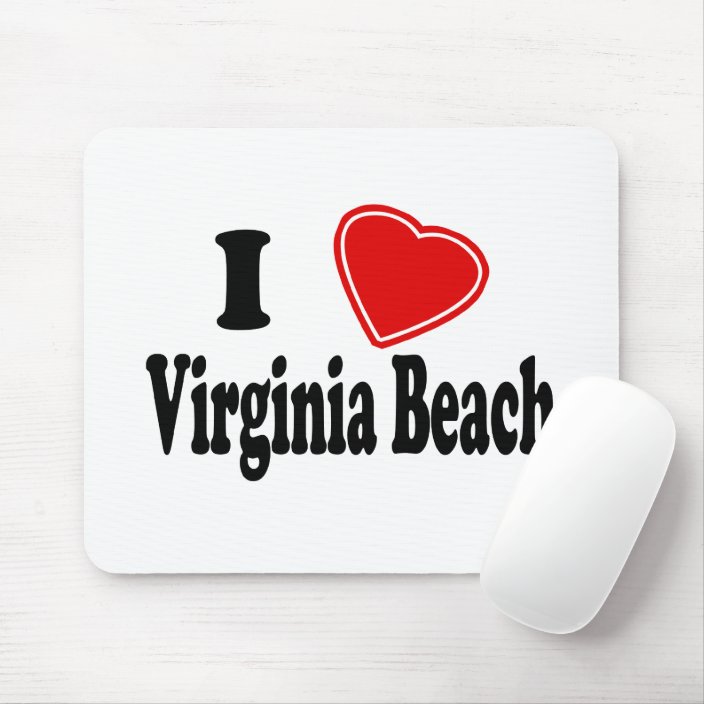 I Love Virginia Beach Mouse Pad