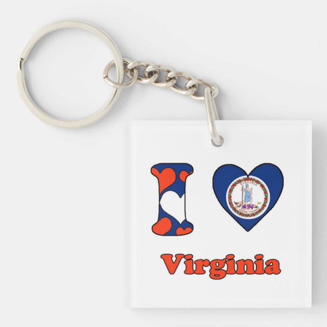 I love Virginia Keychain (Front)