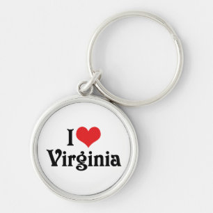 I Love Virginia Keychain
