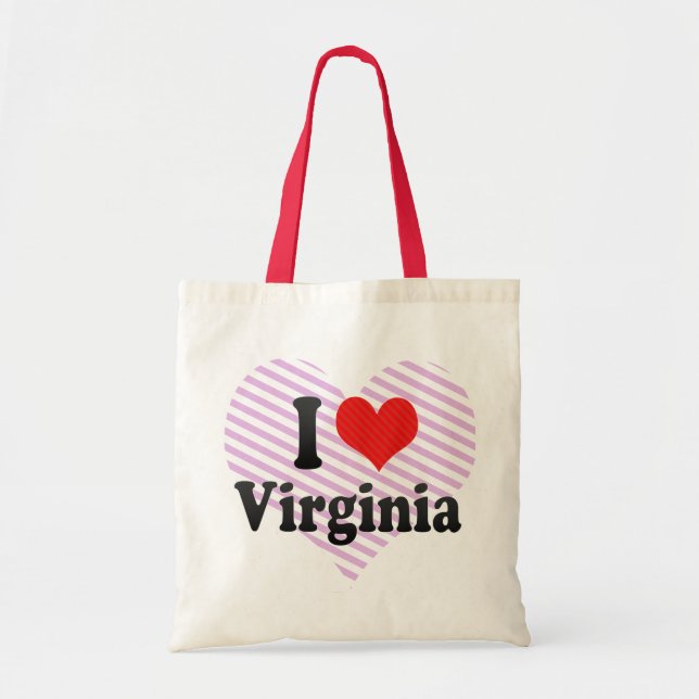 I Love  Virginia Tote Bag (Front)