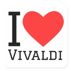 I love vivaldi square sticker