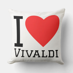 I love vivaldi throw pillow